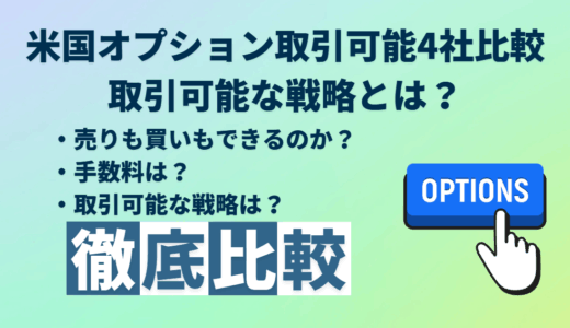 米国オプションを取り扱う国内証券会社4社の比較